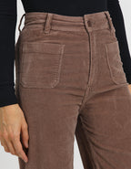 Pantalón Wide Gigi Velvet - Truffle - Mujer