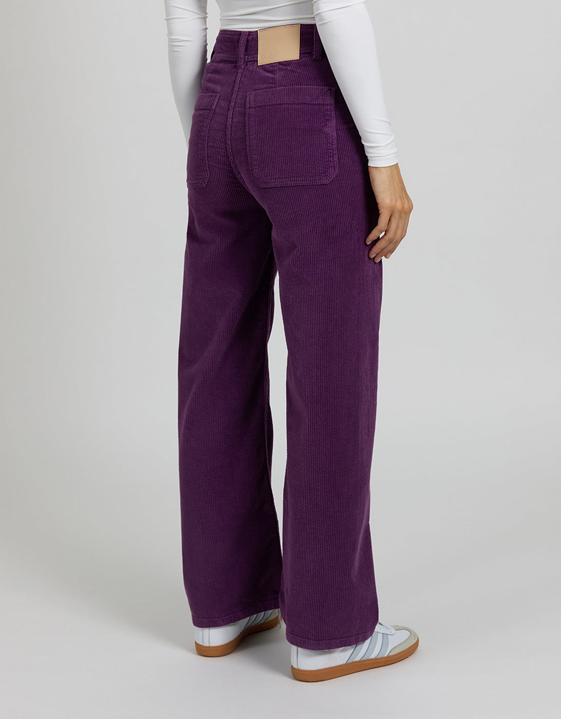 Wide-Leg Gigi Velvet Trousers - Berry - Women