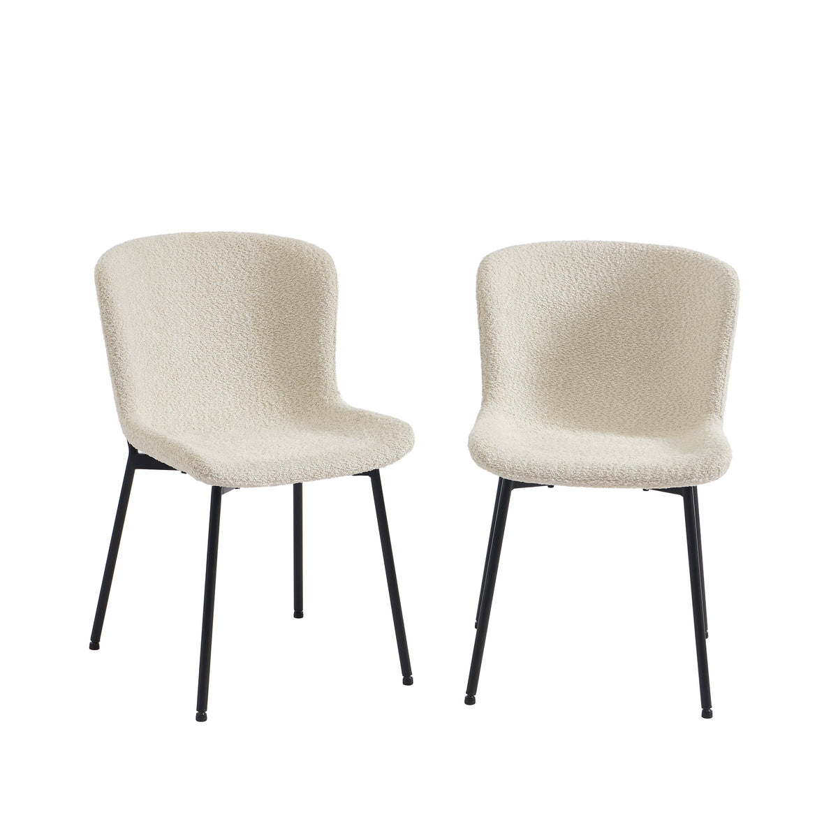 Gija - Set of 2 Chairs - Beige Fabric