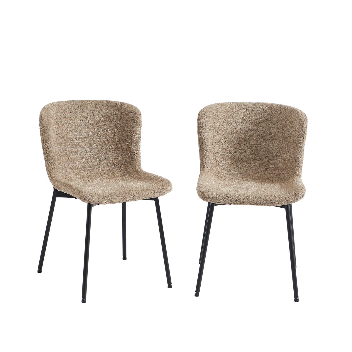 Gija - Set of 2 Chairs - Brown Fabric