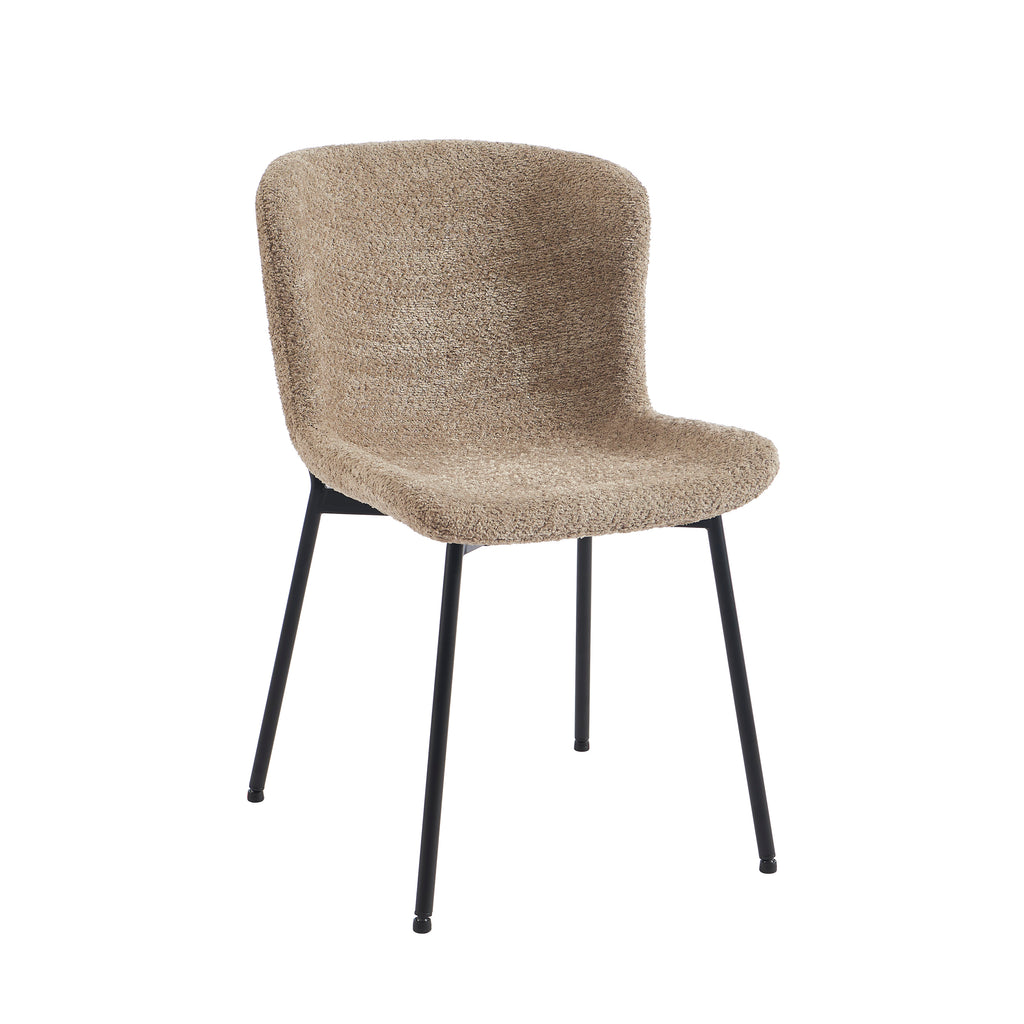 Gija - Set of 2 Chairs - Brown Fabric