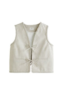 Miguel Beige Linen Vest