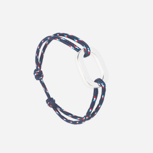 Bracelet Gilet - Bleu Marine Moucheté Bleu Blanc Rouge