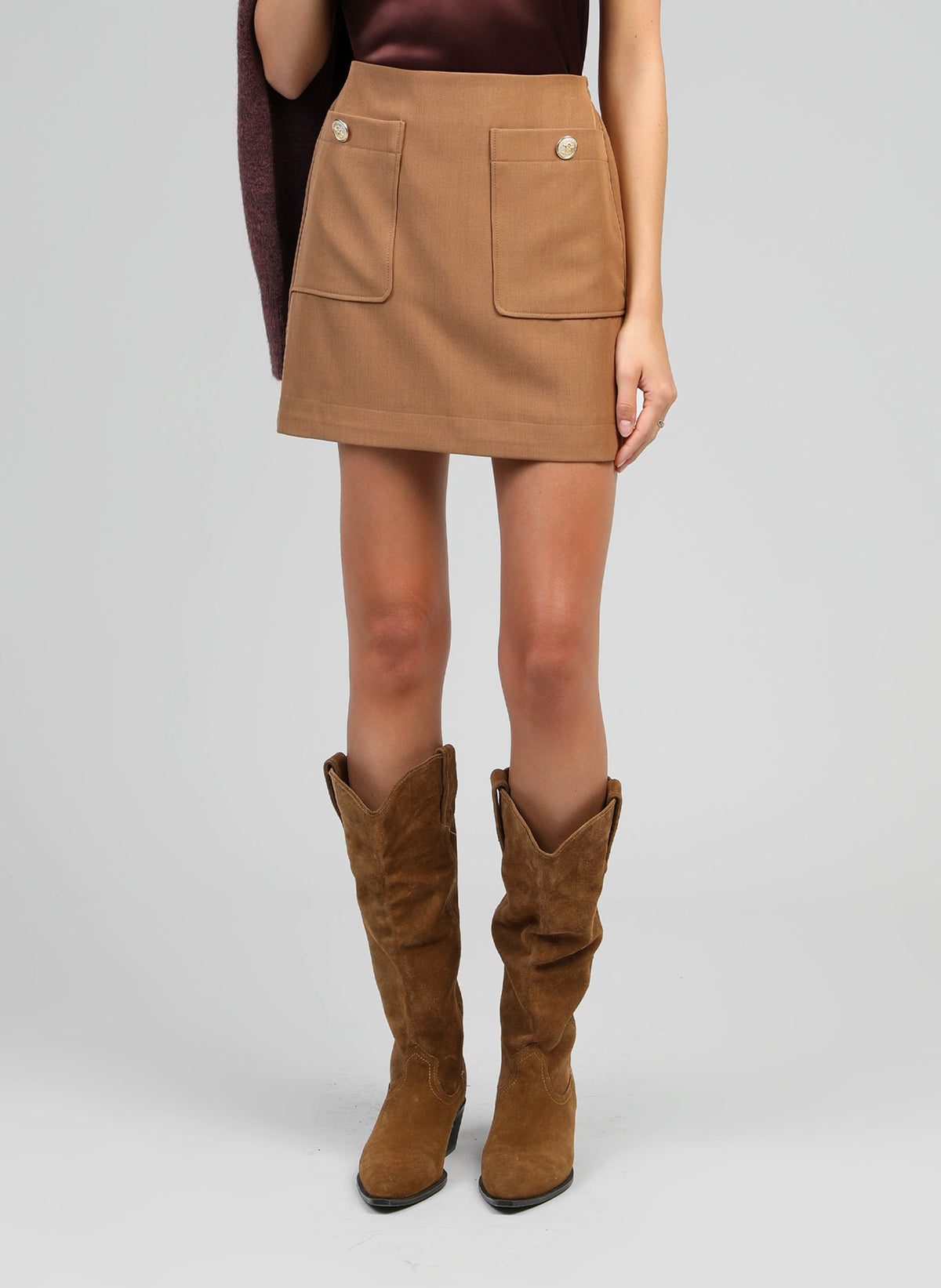 Jupe Courte Gilma Camel