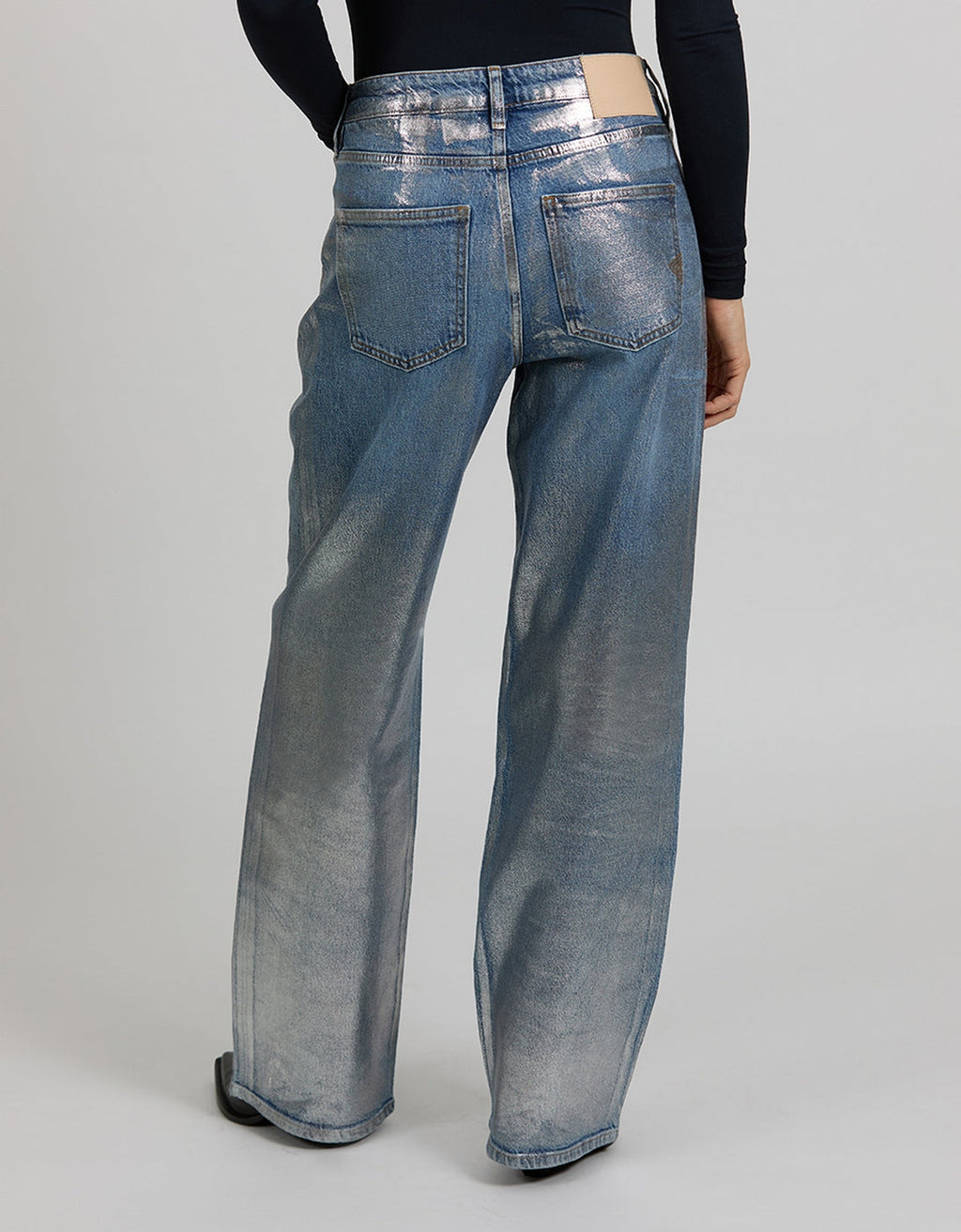 Pantalon Loose Straight Gina Coated - Silver - Femme