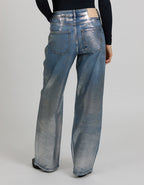 Pantalon Loose Straight Gina Coated - Silver - Femme