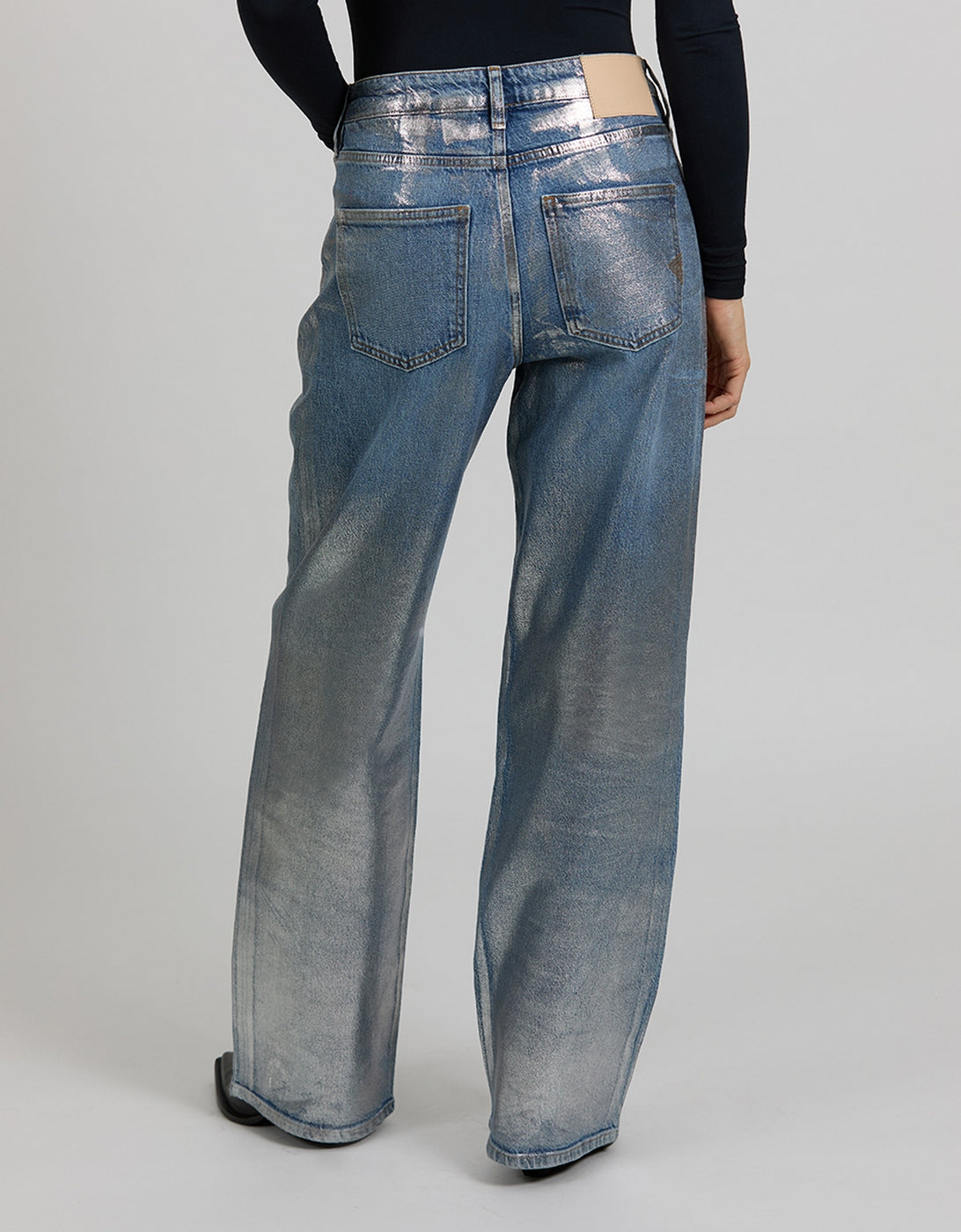 Pantalon Loose Straight Gina Coated - Silver - Femme