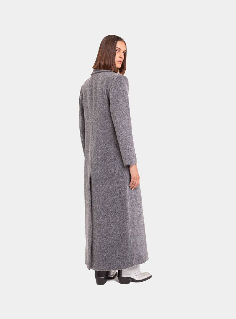 Gina Fabric Coat - Grey