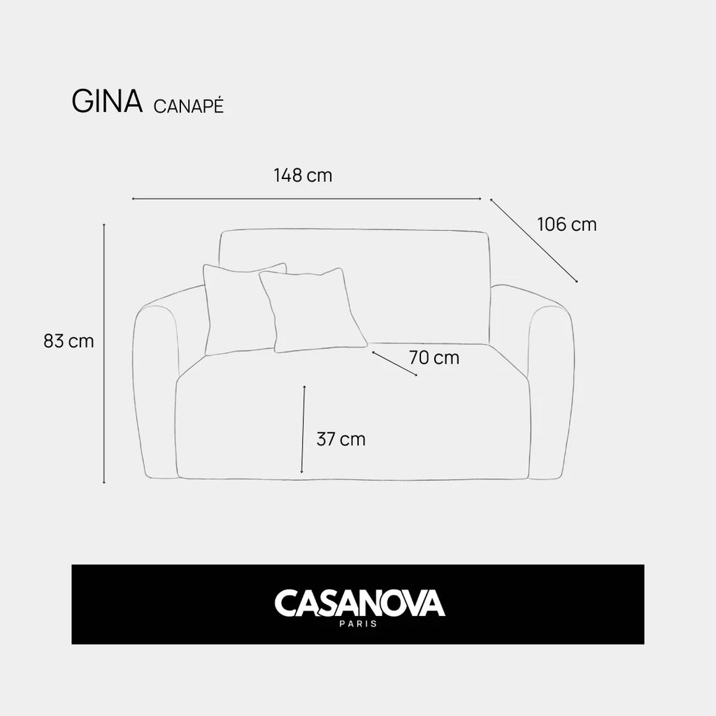 Gina - Sofá recto