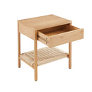 Table De Chevet Ginko - Placage Chêne Et Corde