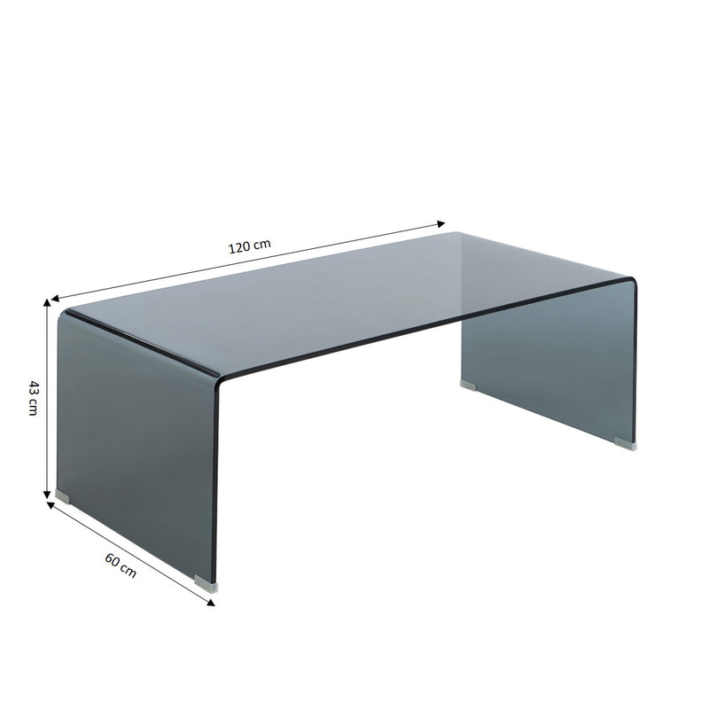 Table Basse Ginza - Verre Trempé Noir