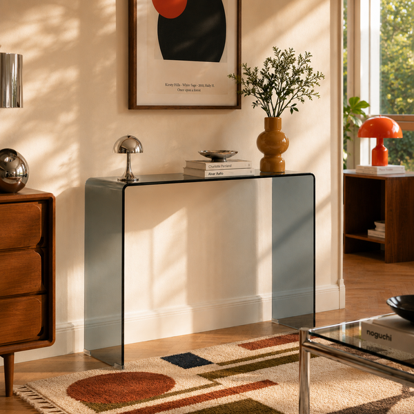 Ginza - Console - Tempered Glass - Black