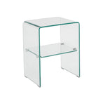 Ginza - Bedside Table - Tempered Glass - Clear