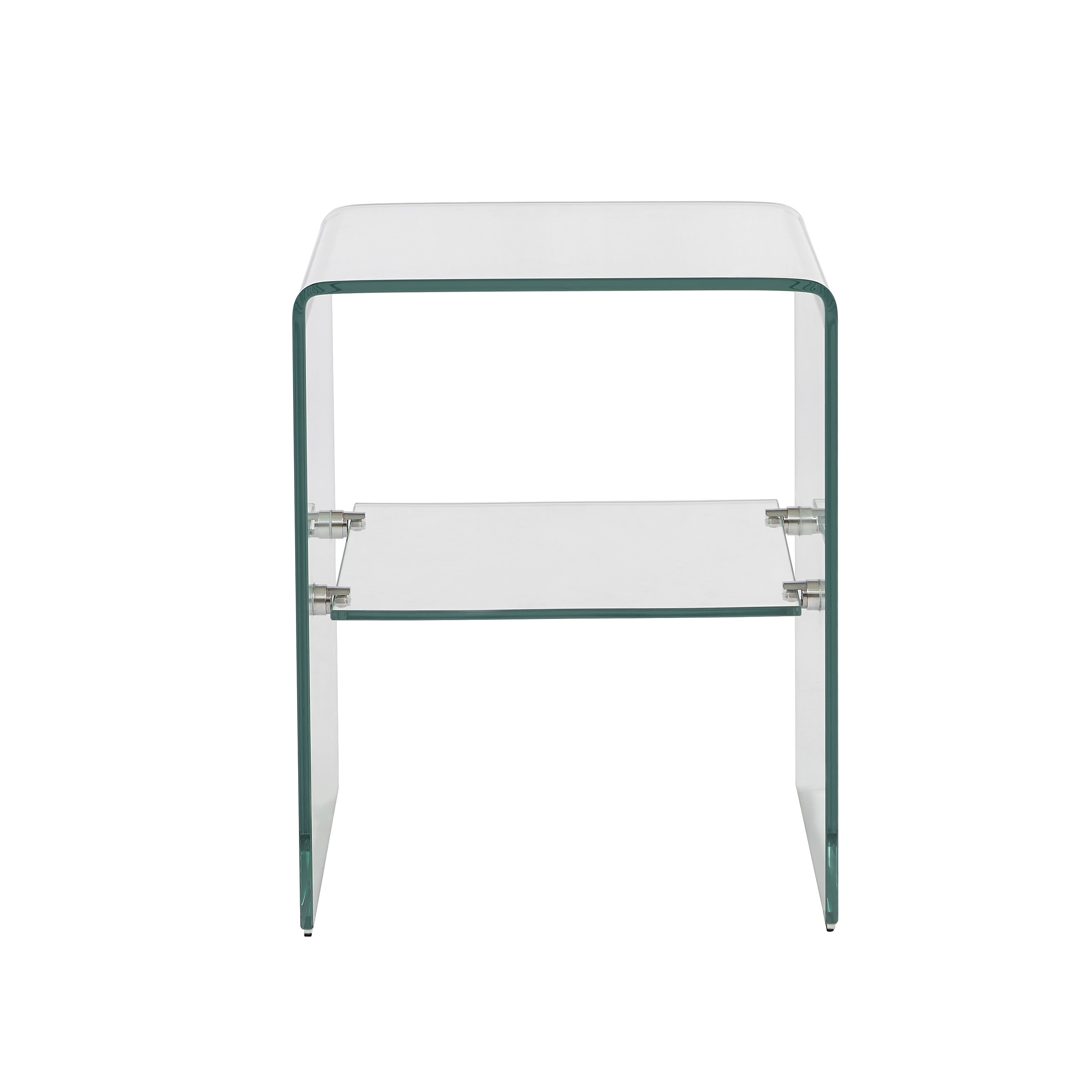 Ginza - Bedside Table - Tempered Glass - Clear