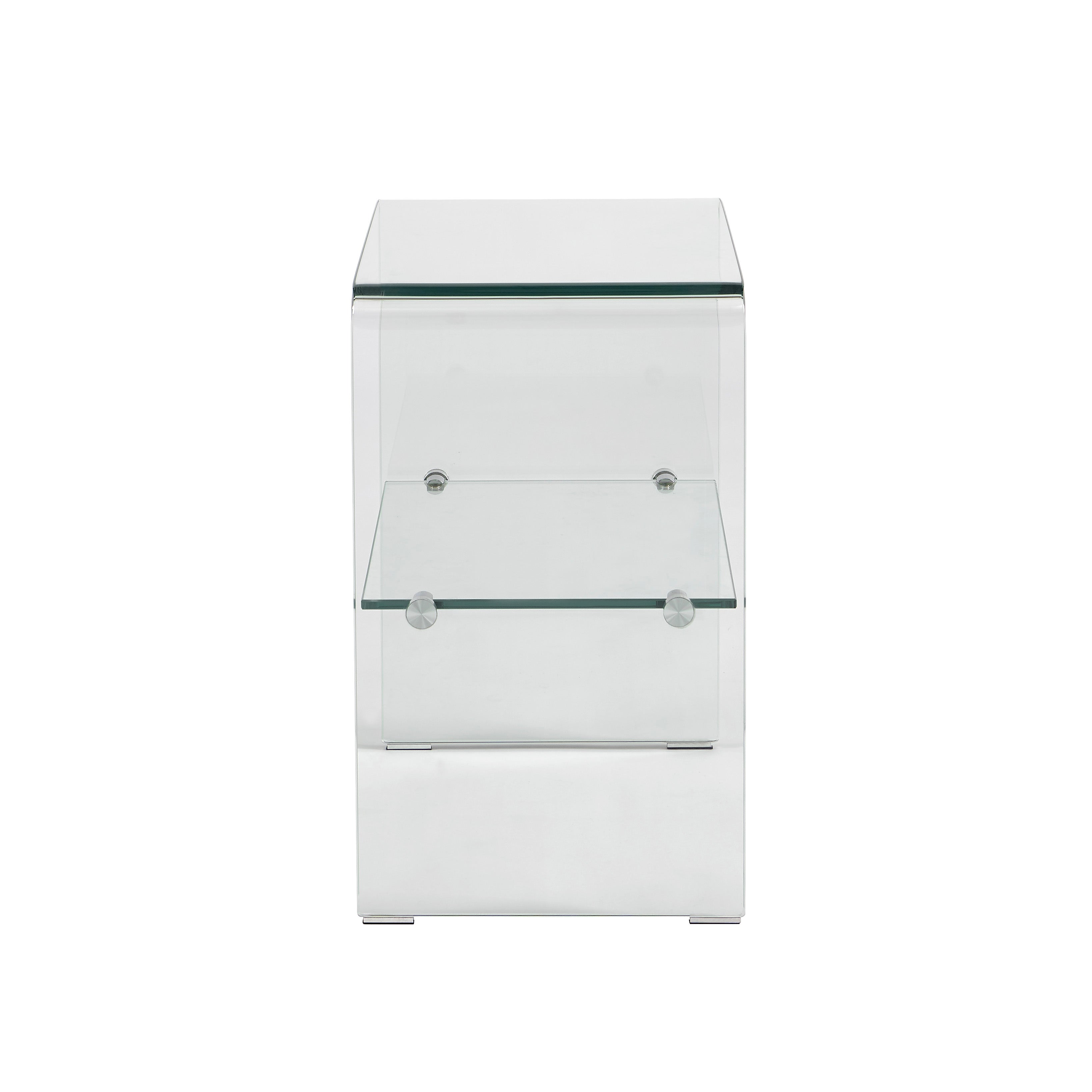Ginza - Bedside Table - Tempered Glass - Clear
