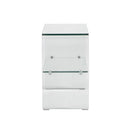 Table De Chevet Ginza - Verre Trempé Transparent