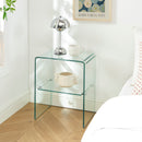 Table De Chevet Ginza - Verre Trempé Transparent