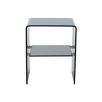 Ginza - Bedside Table - Tempered Glass - Black