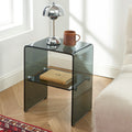 Ginza - Bedside Table - Tempered Glass - Black