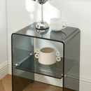 Table De Chevet Ginza - Verre Trempé Noir