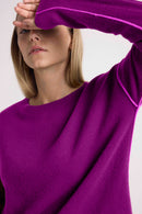 Pull Bordures Giorgia - Fushia Violet