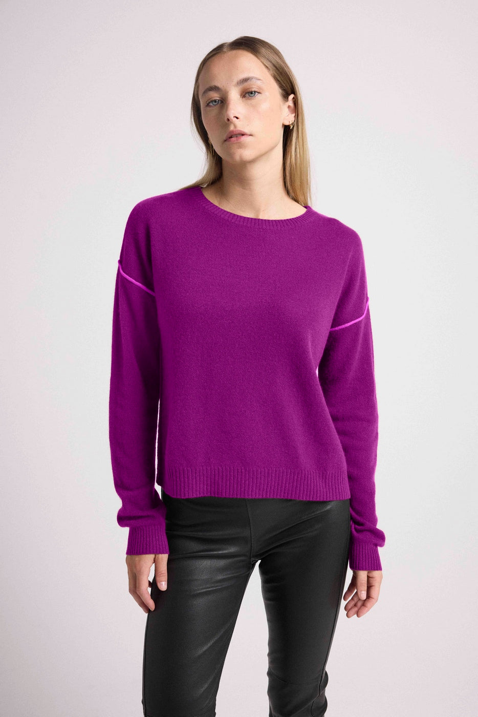 Jersey Bordures Giorgia - Fucsia Violeta
