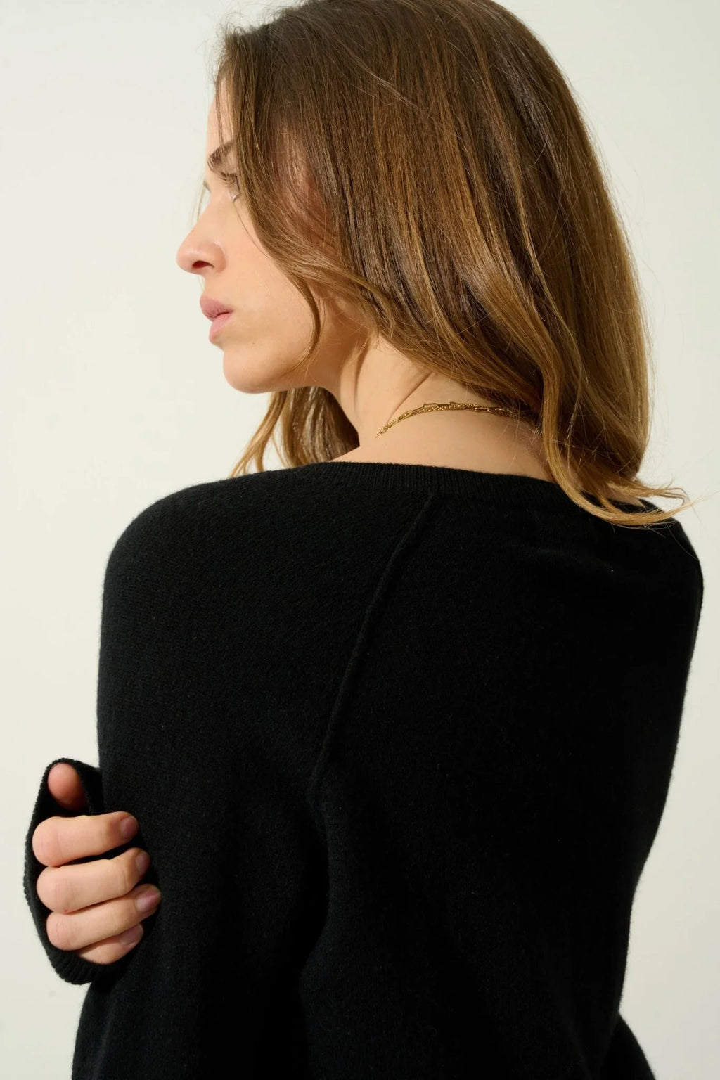 Jersey de cuello en V - Giusalet - Negro