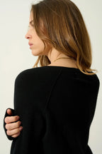 Jersey de cuello en V - Giusalet - Negro