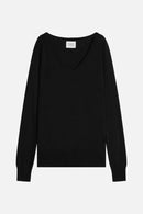 Pull Col V - Giusalet - Noir