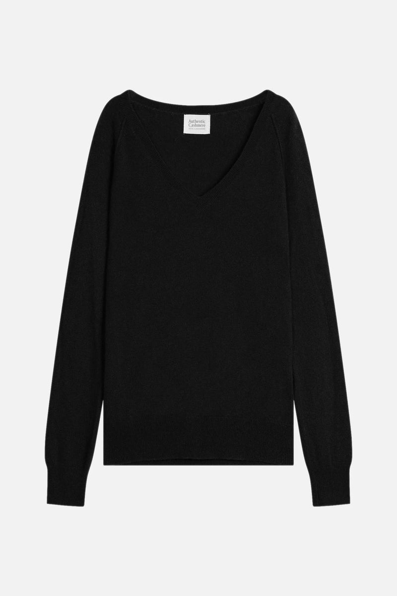 Pull Col V - Giusalet - Noir