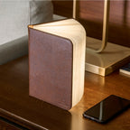 Lampe Smart Book LED - Cuir Marron - 2 Tailles