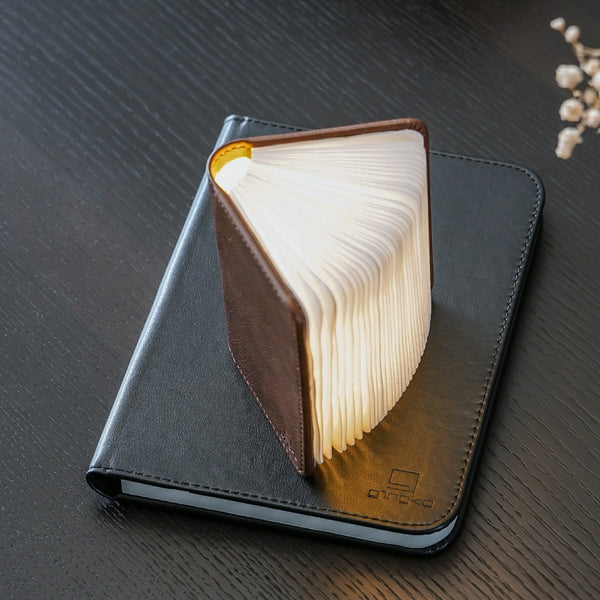 Gingko Design - Smart Book LED Lamp - Brown Leather - 2 Sizes