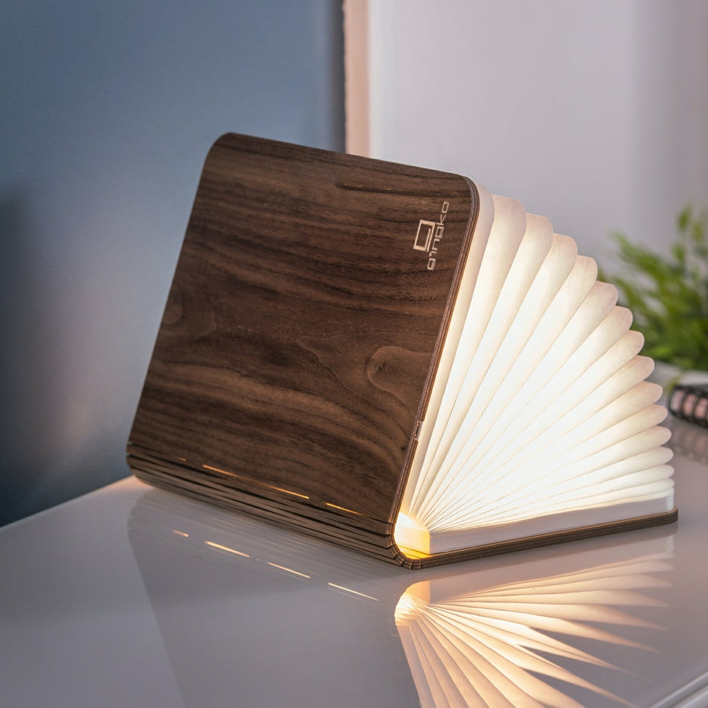 Lampe Smart Book LED - Noyer - 2 Tailles