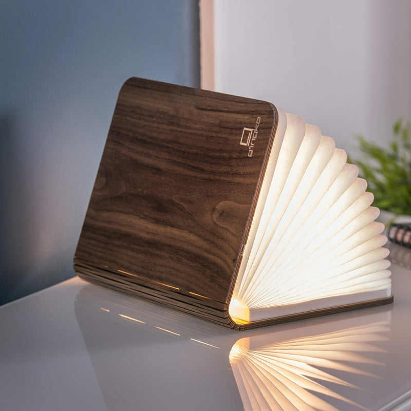 Lampe Smart Book LED - Noyer - 2 Tailles