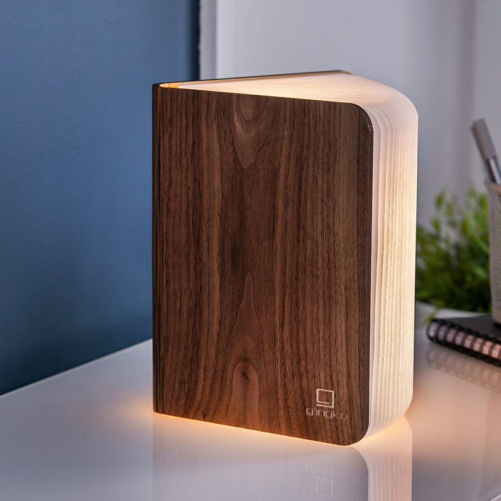 Lampe Smart Book LED - Noyer - 2 Tailles