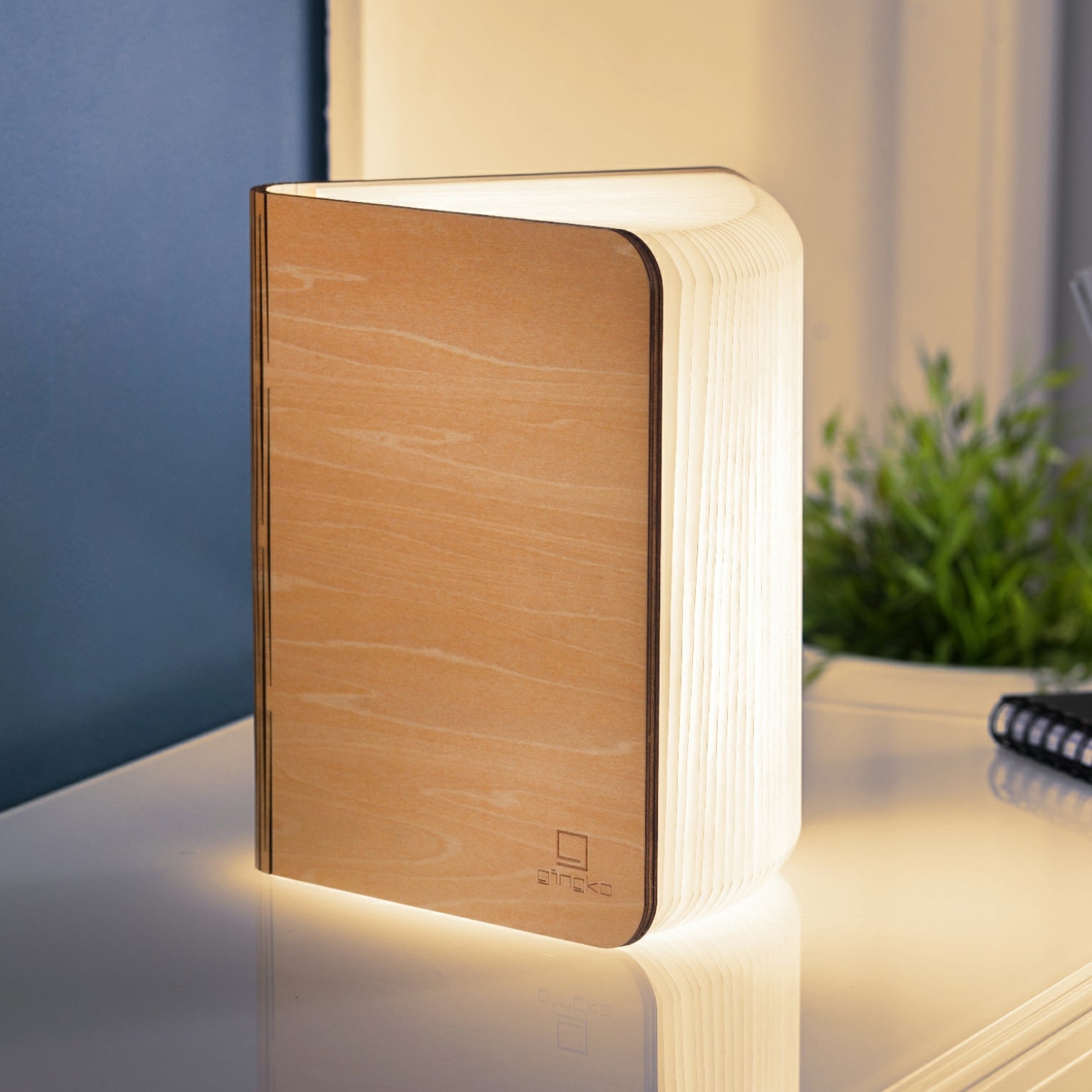 Lampe Smart Book LED - Erable - 2 Tailles