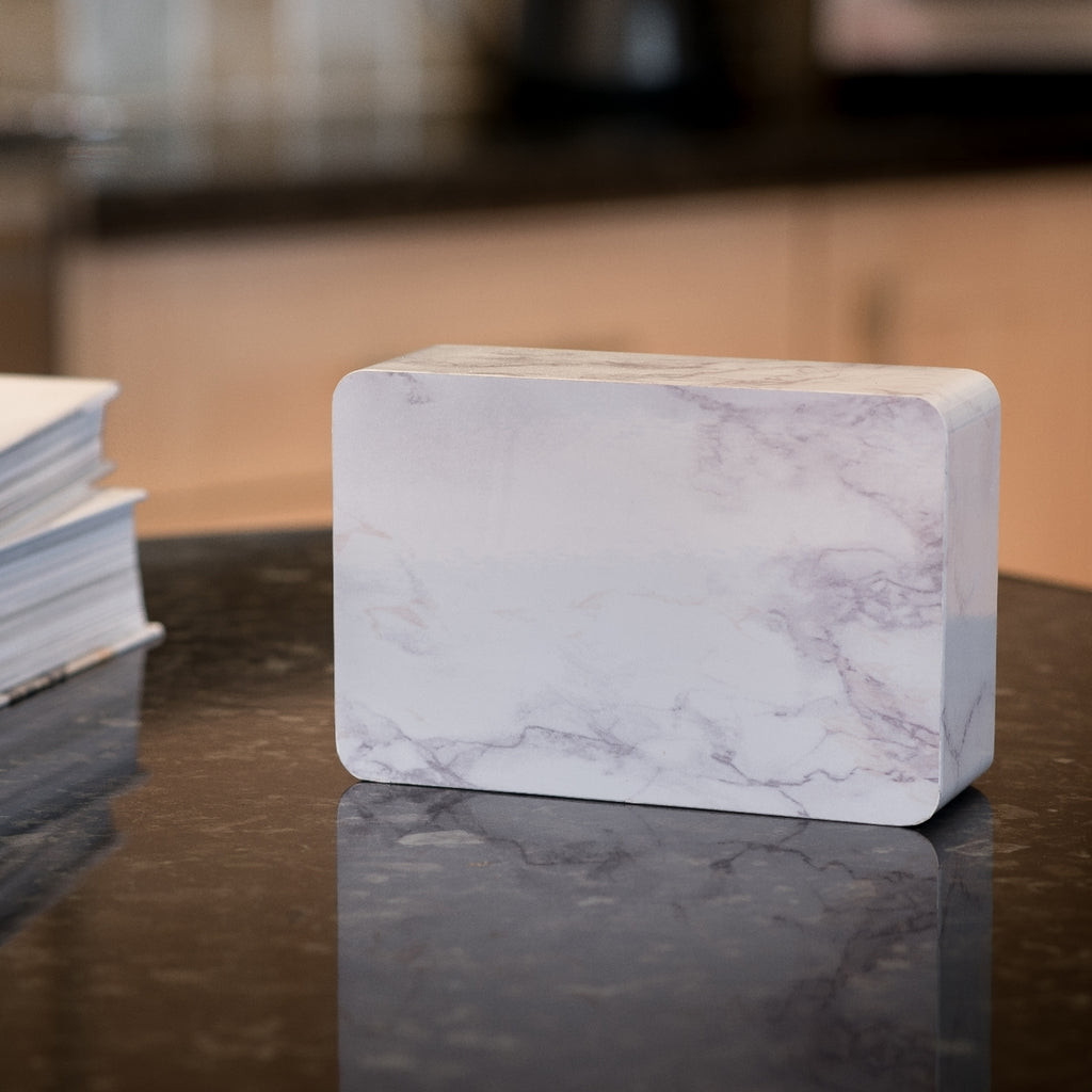 Reveil Brick Click - Marbre / LED Blanche