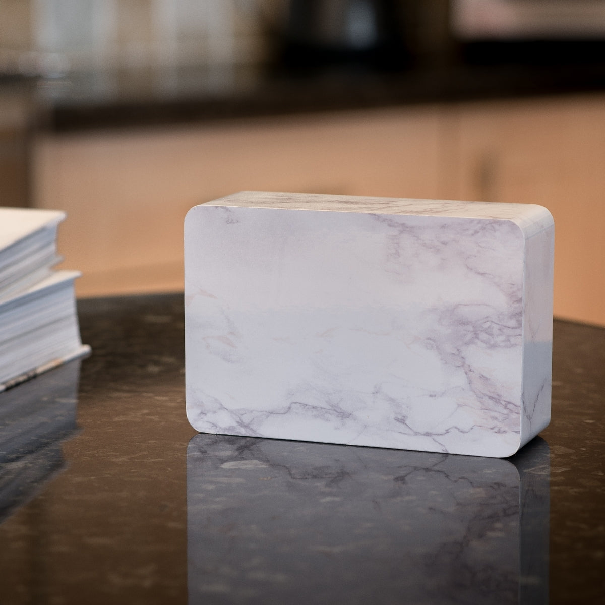 Reveil Brick Click - Marbre / LED Blanche