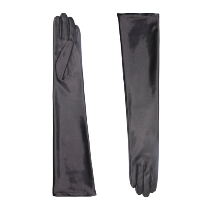 Gants Glamour Satin - Noir - Femme