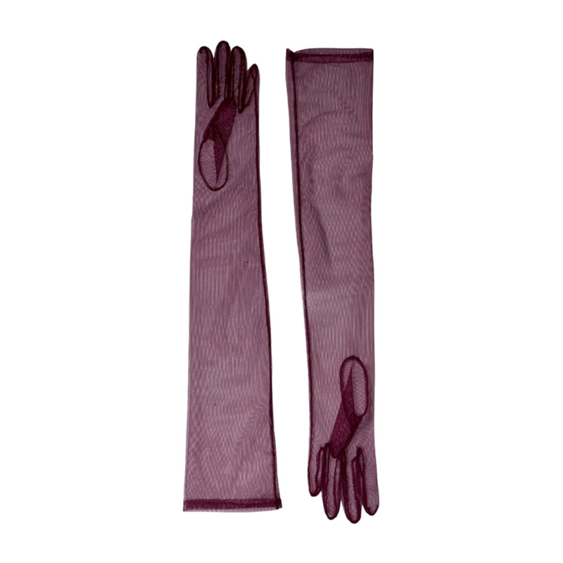 Gants Glamour Tulle - Bordeaux - Femme