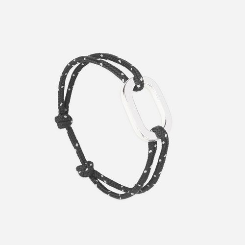 Bracelet Glisse - Noir Moucheté Blanc