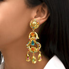 Gloria Clip Earrings Round and Drops – Multicolour