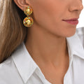 Gloria Graphic Round Stud Earrings – Multicoloured