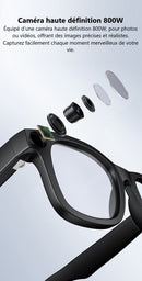 Lunettes Connectées Ai Avec Caméra 8Mp & Audio Bluetooth