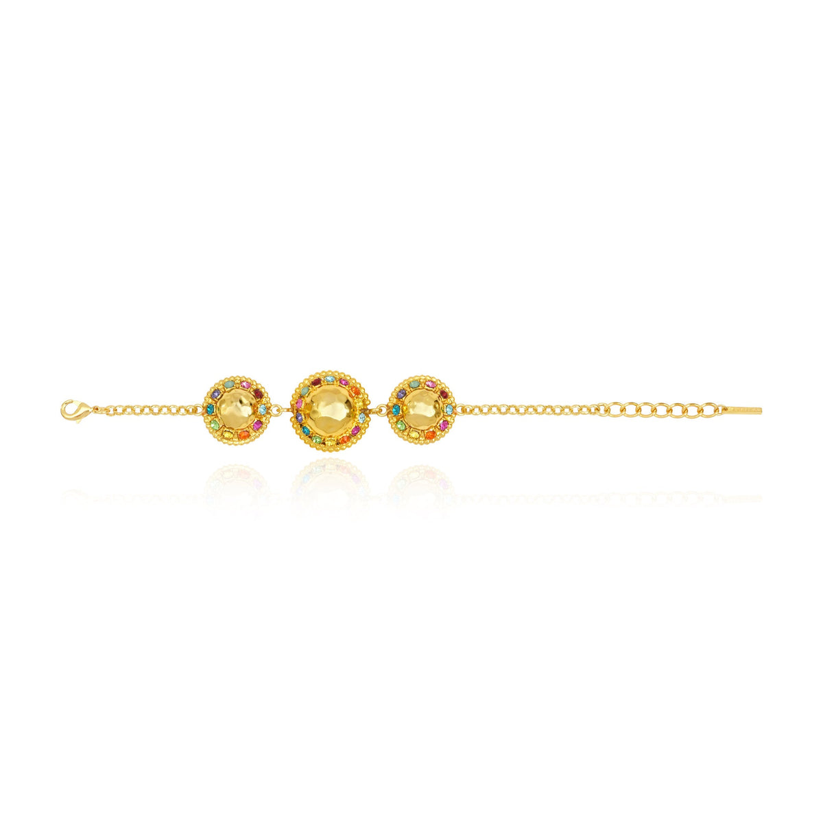 Gloria Signature Circles Chain Bracelet – Multicolour