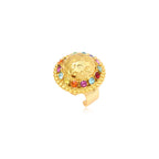 Gloria Round Adjustable Ring Size M – Multicoloured