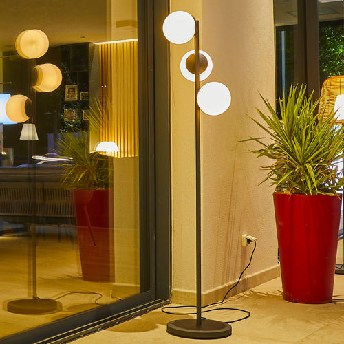 Globy - Lampadaire Filaire - Acier - Gris