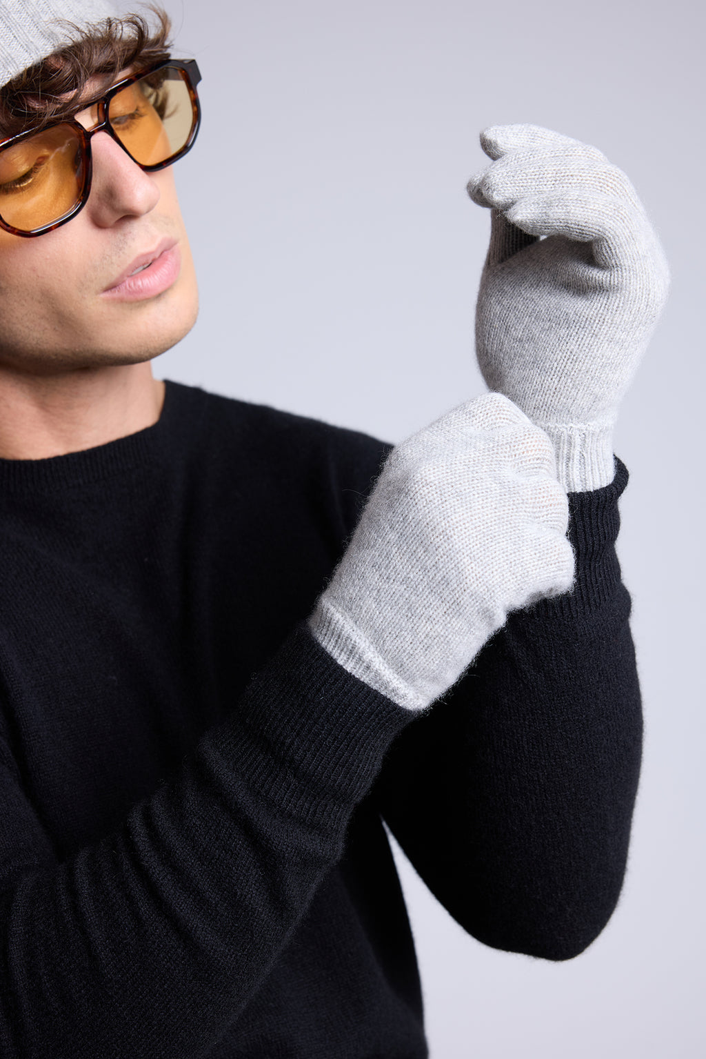 Unisex-handsker Gloves - Lysegrå - Unisex - 100 % kashmir