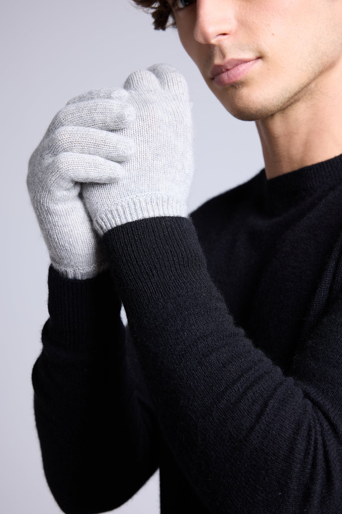 Unisex-handsker Gloves - Lysegrå - Unisex - 100 % kashmir