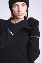 Guantes unisex Gloves con pespuntes - Negro y blanco - Mixto